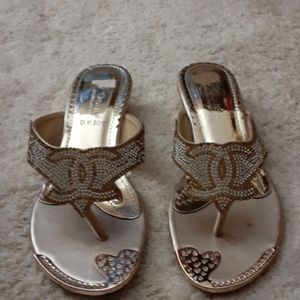 Gold Shimmery Sexy Sandals